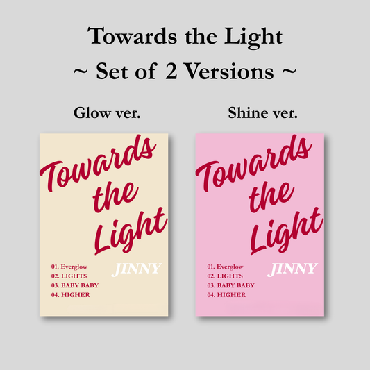 [First Press Limited Edition] JINNY – 1st Mini Album [Towards the Light] (2 Versions Set + Chance to Get a Random Hand-Signed Polaroid)
