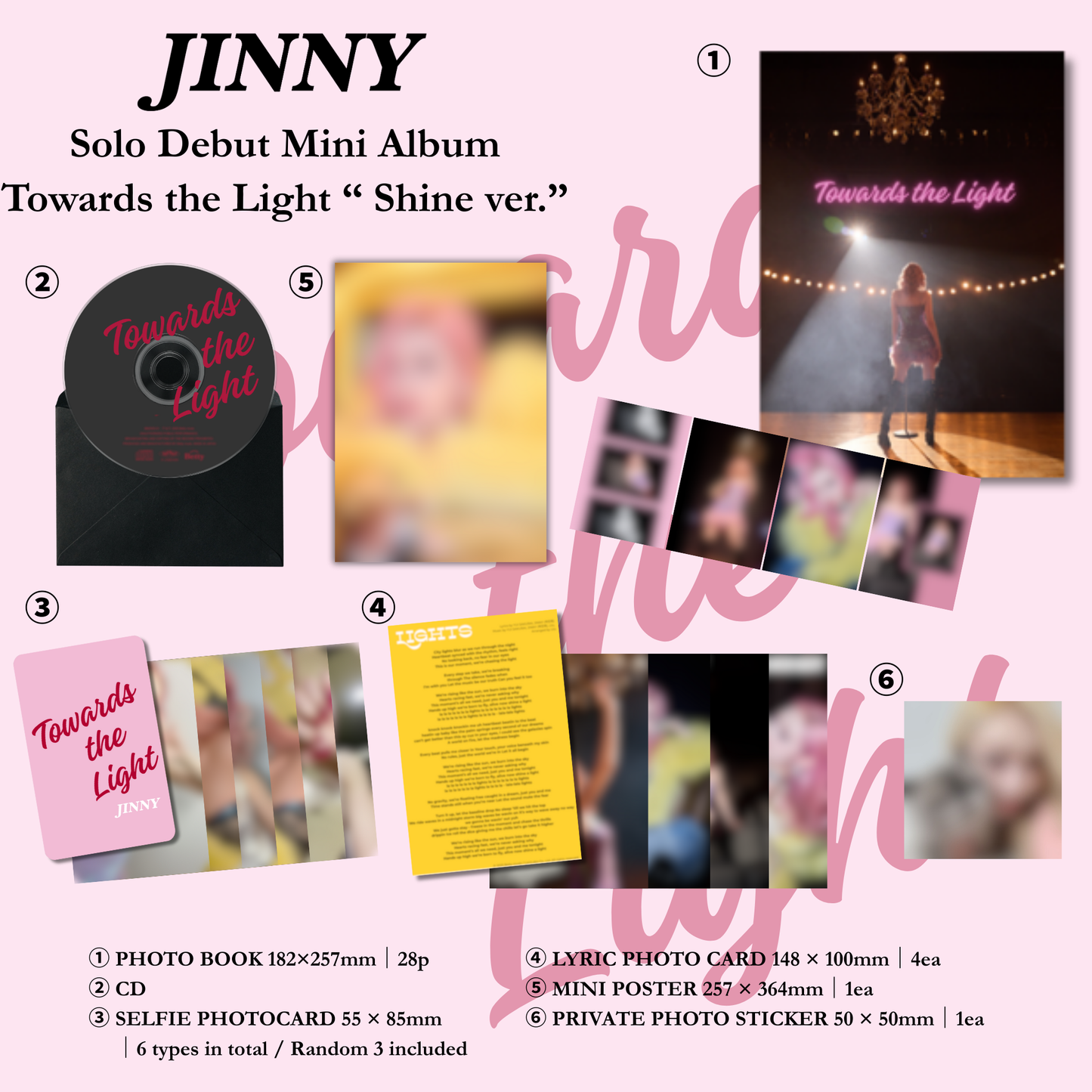 [First Press Limited Edition] JINNY – 1st Mini Album [Towards the Light] (Shine ver.)