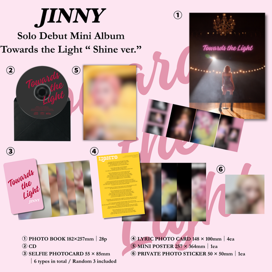 [First Press Limited Edition] JINNY – 1st Mini Album [Towards the Light] (Shine ver.)